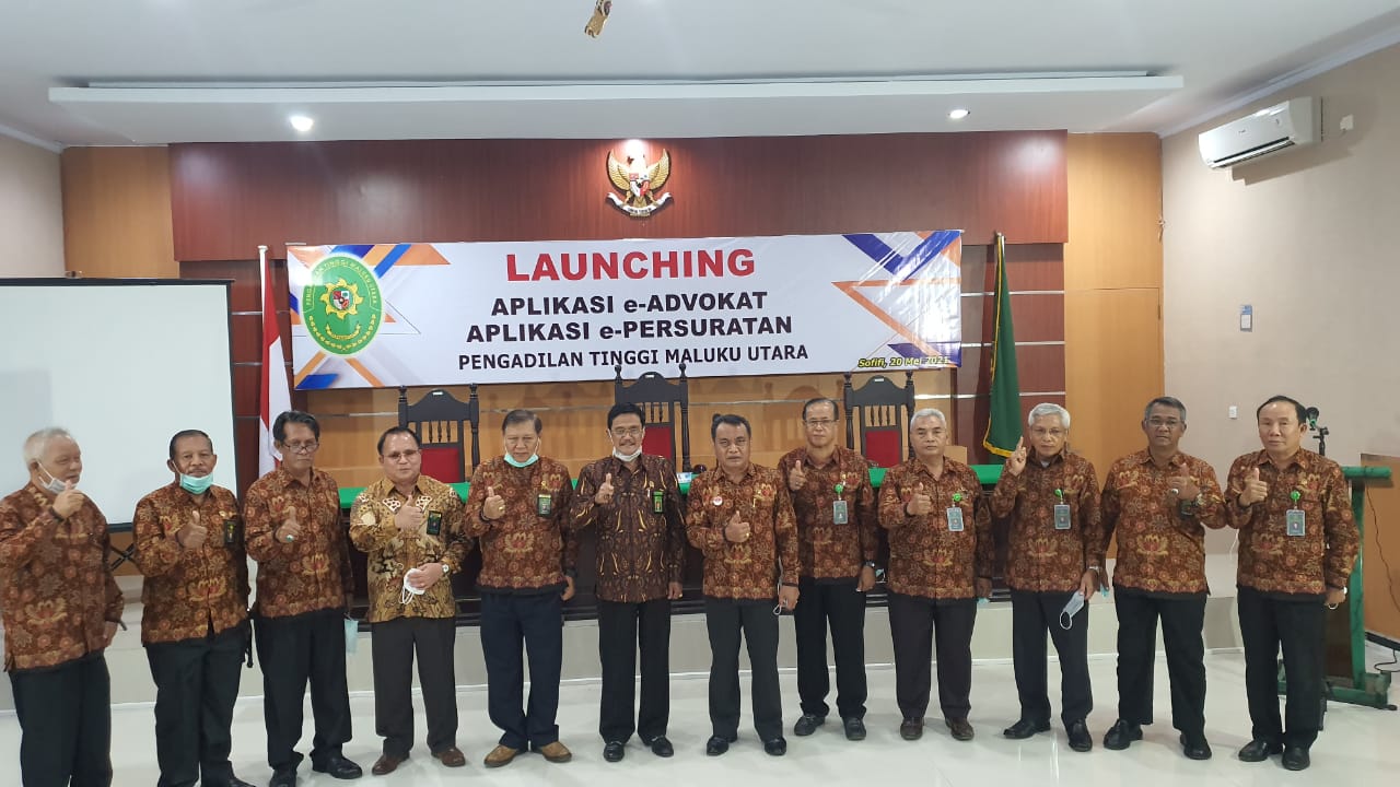 Launching Aplikasi E-Advocat dan E-Persuratan Pada Pengadilan Tinggi Maluku Utara